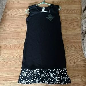 White Mark black dress with bottom accent.